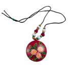 Image of a painted wooden necklace